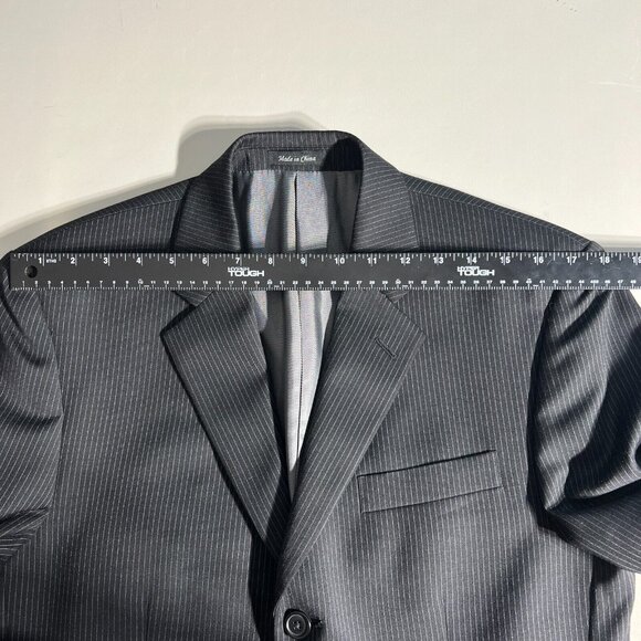 Michael Kors Blazer Jacket Sport Coat Mens 36R Black Pinstripe Wool 3-Button - Picture 10 of 14